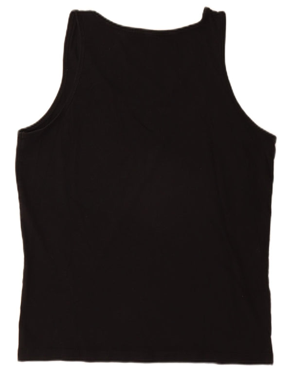 Canottiera grafica da donna Calvin Klein Jeans UK 16 grande cotone nero