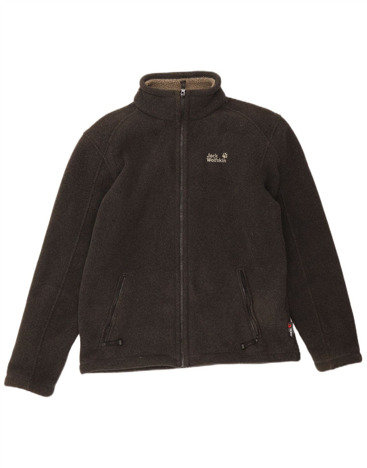 JACK WOLFSKIN Giacca in pile da uomo UK 40/42 Large Grigio Poliestere