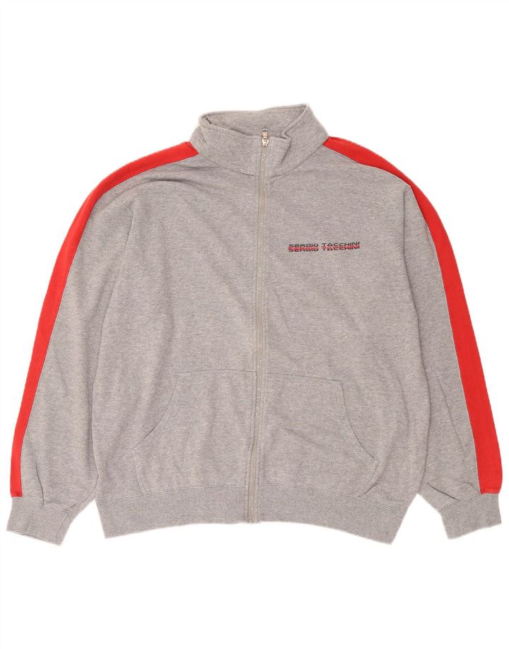 Giacca da tuta da uomo Sergio Tacchini 2XL Cotone color block grigio