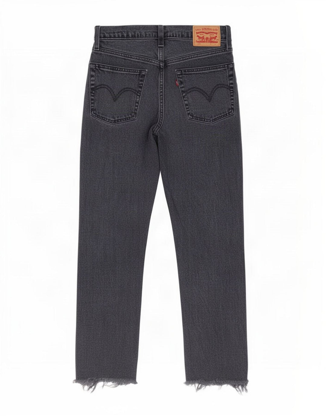 Levi's Donna 501 Crop Jeans dritti W27 L26 Cotone grigio
