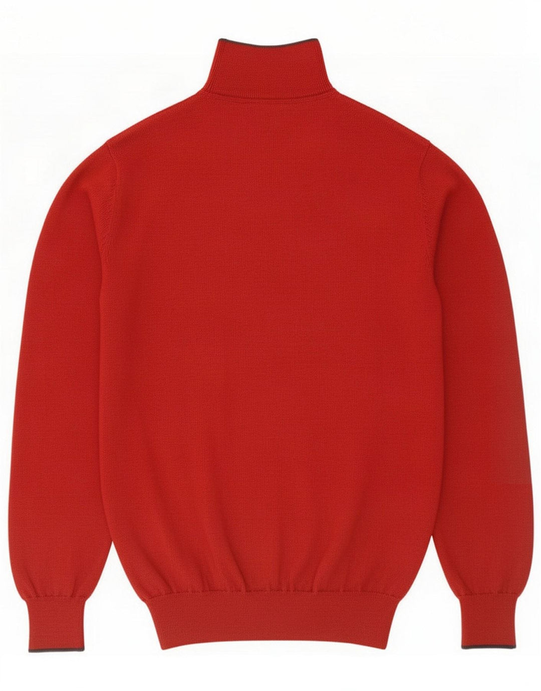 Timberland Maglione da uomo con zip e collo grande in lana rossa