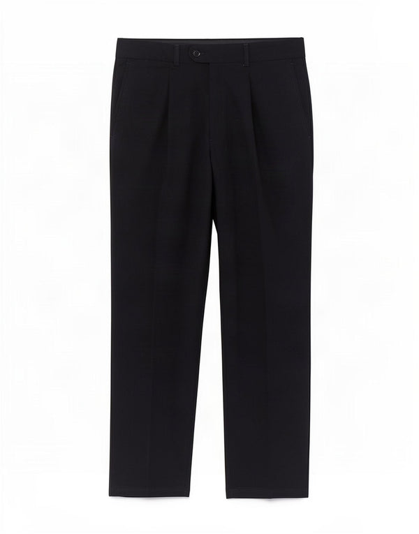 Pantaloni da abito con pegging da uomo Zara EU 42 Large W32 L31 Lana nera