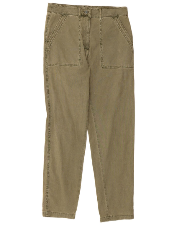White Stuff Womens Slim Chino Trousers UK 10 Small W30 L28 Khaki Cotton