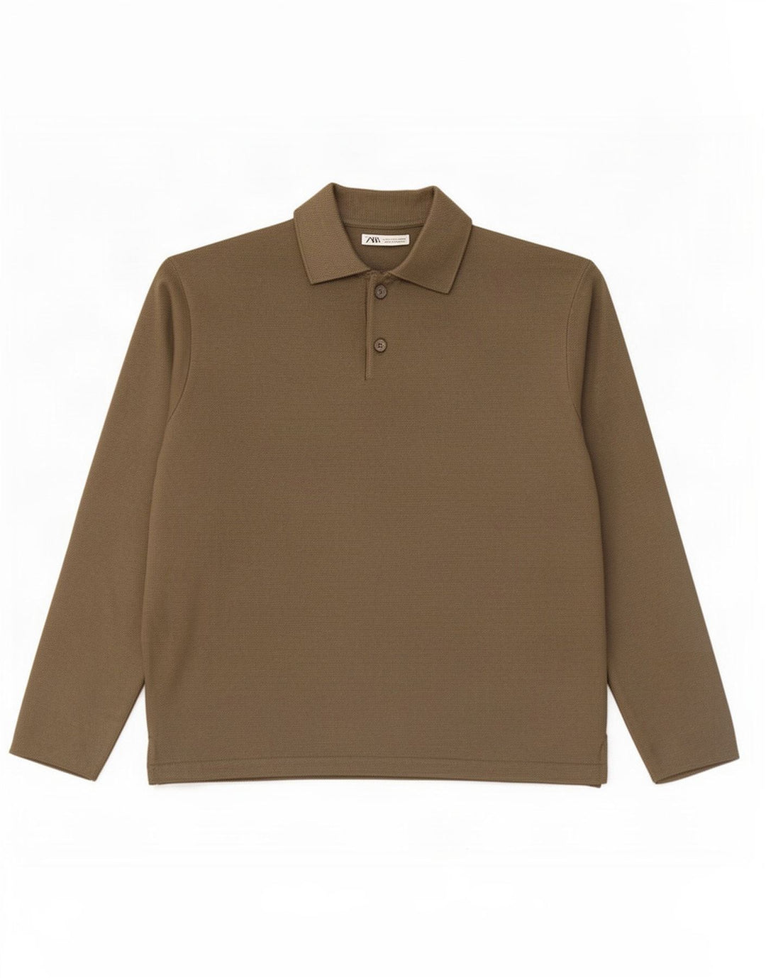 Maglione Zara da uomo con collo alto in viscosa media kaki