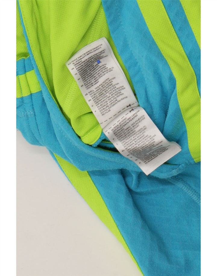 Felpa con cappuccio da donna Adidas UK 14 poliestere blu medio