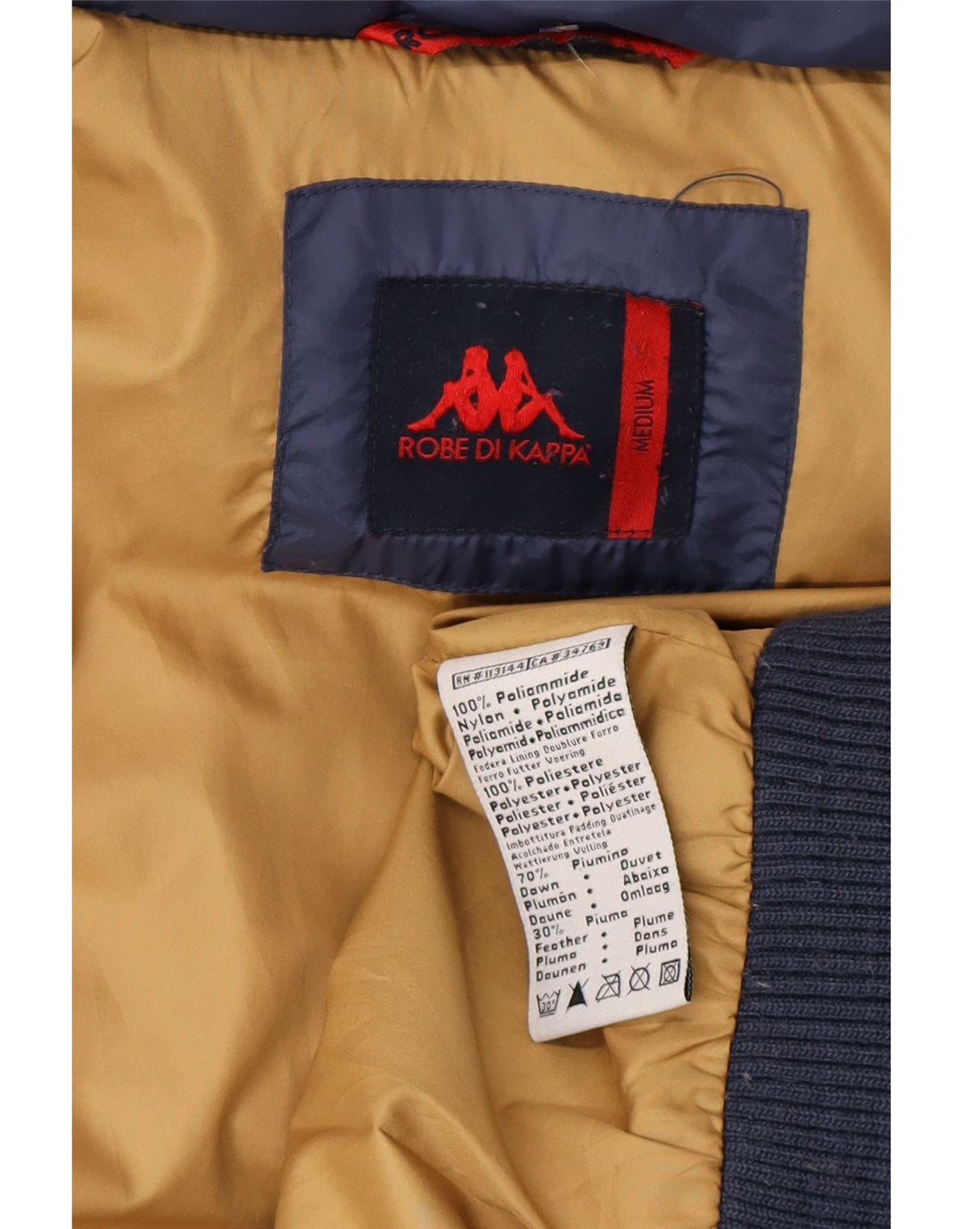 Giacca imbottita con cappuccio da uomo KAPPA UK 38 media blu navy in poliammide