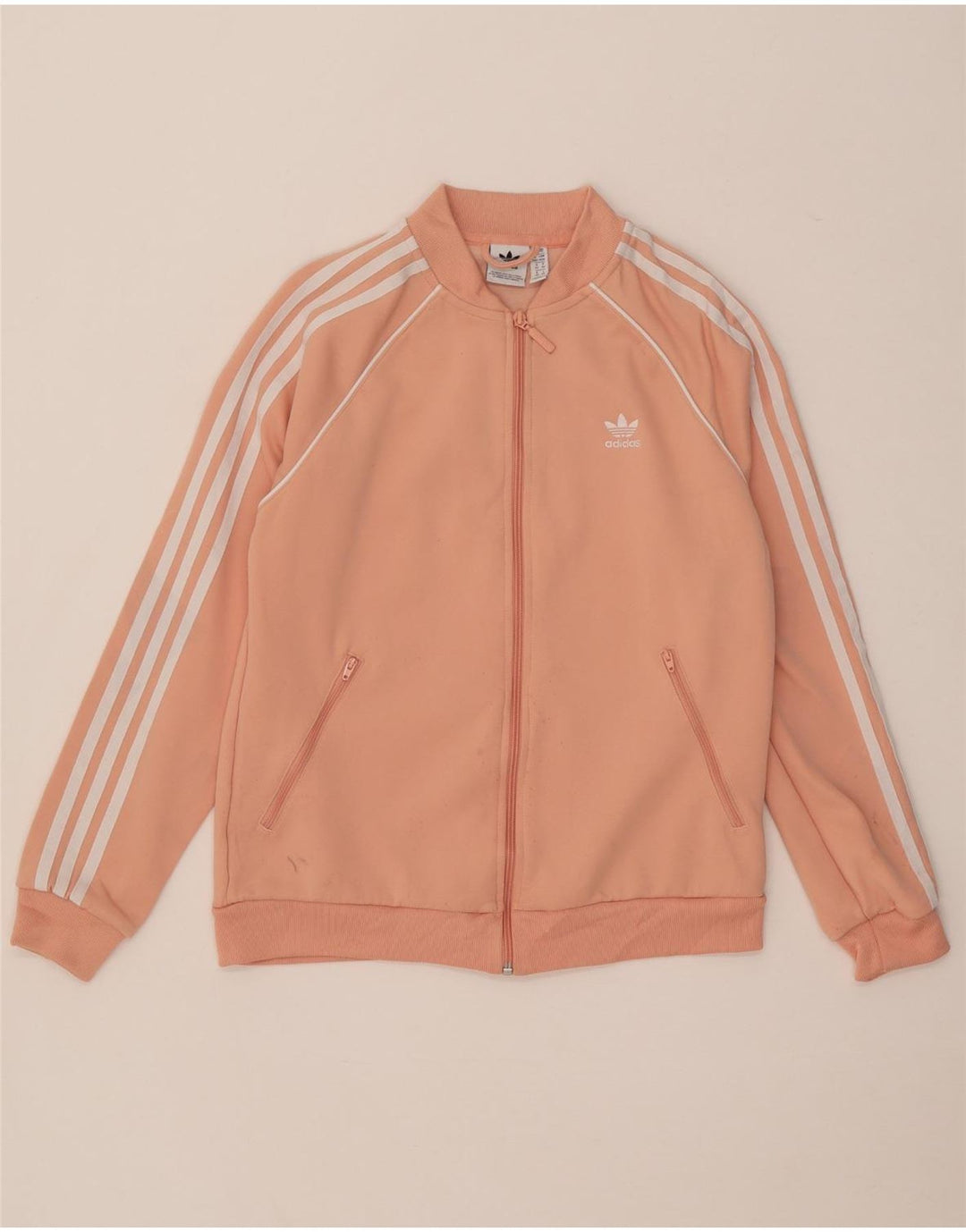Giacca da tuta da donna ADIDAS UK 14 poliestere rosa medio
