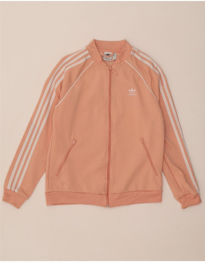 Giacca da tuta da donna ADIDAS UK 14 poliestere rosa medio
