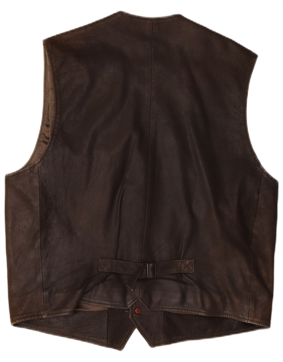 Gilet in pelle da uomo Austin Reed grande marrone