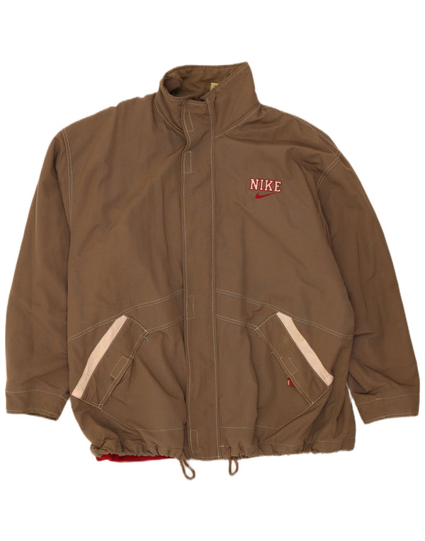 Giacca a vento Nike da uomo vestibilità ampia UK 45/47 XL nylon marrone