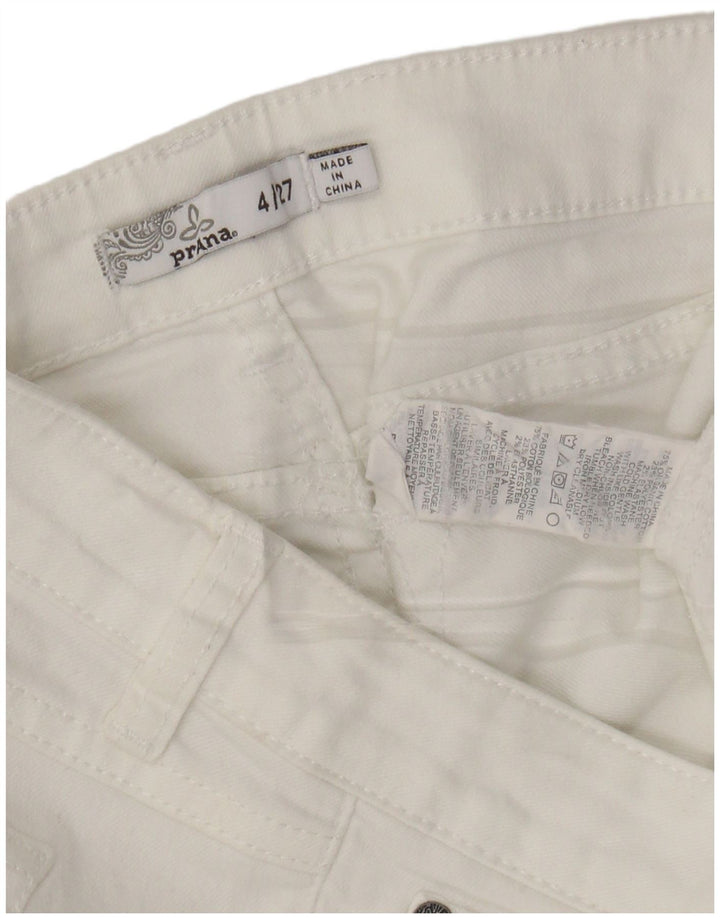 PRANA Jeans slim da donna US 4 Small W27 L31 Cotone bianco