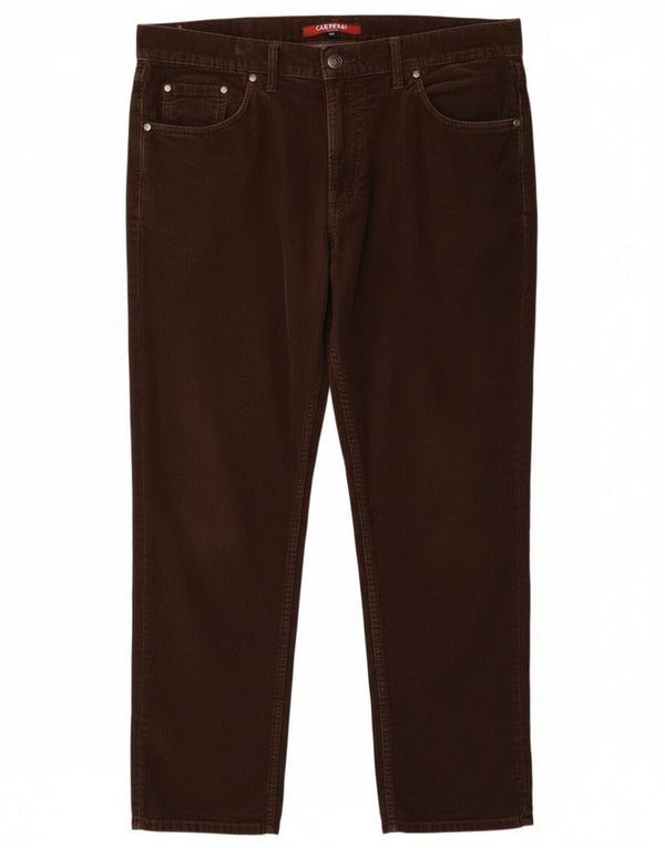 Pantaloni slim da uomo in velluto a coste Carrera IT 52 XL W38 L26 Cotone marrone