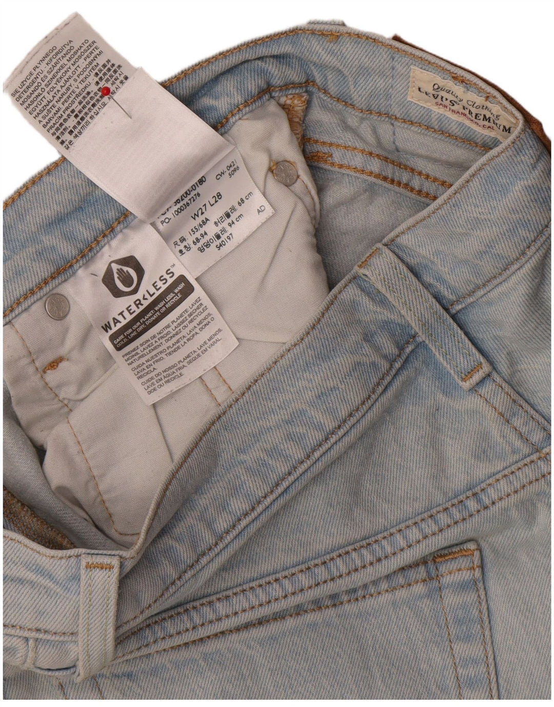 Jeans dritti Levi's 501 da donna W27 L28 cotone blu