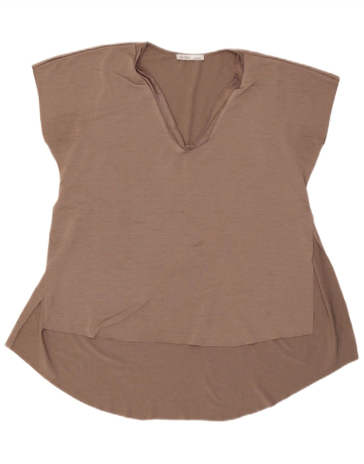 Top Camicetta Da Donna ZARA UK 14 Grigio Medio
