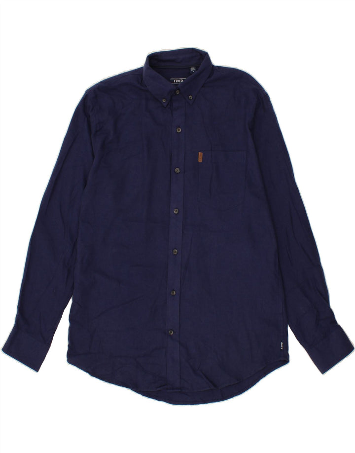 IZOD Mens Shirt Medium Navy Blue Cotton Vintage Izod and Second-Hand Izod from Messina Hembry 