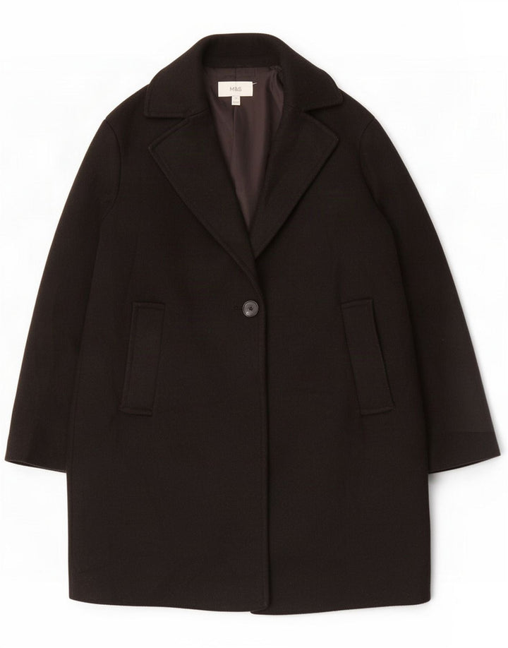 Soprabito oversize da donna Marks & Spencer UK 10 piccolo poliestere nero