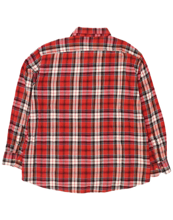 Bernd Berger Camicia da uomo in flanella dal taglio moderno 3XL Cotone scozzese rosso