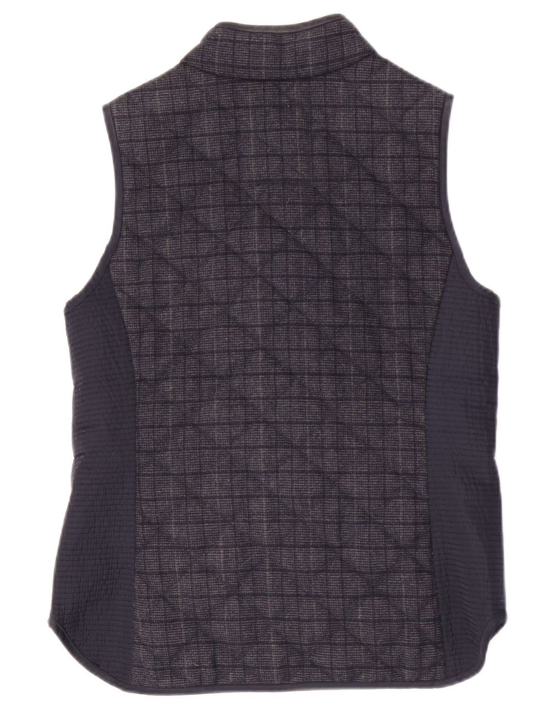 Crew Clothing Gilet trapuntato da donna UK 10 piccolo in poliestere a quadri blu navy