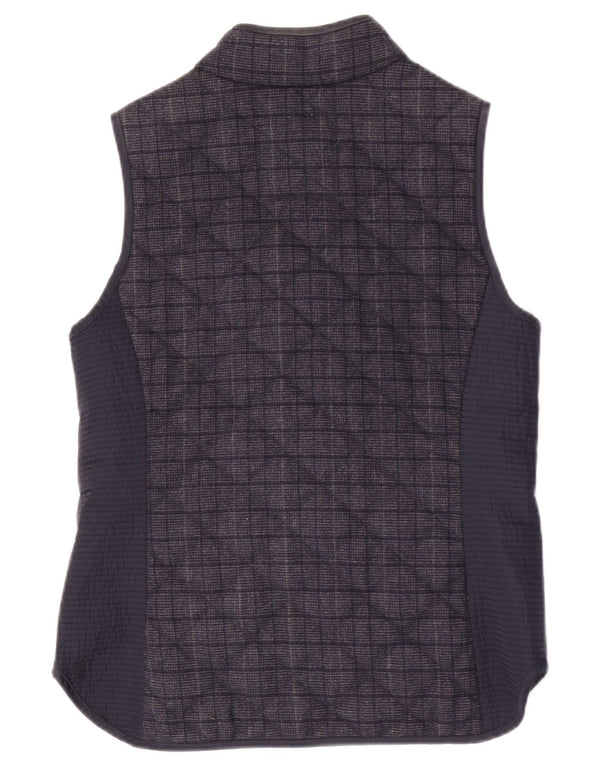 Crew Clothing Gilet trapuntato da donna UK 10 piccolo in poliestere a quadri blu navy