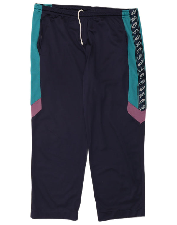 Pantaloni da tuta grafica da uomo Asics XL color block blu navy