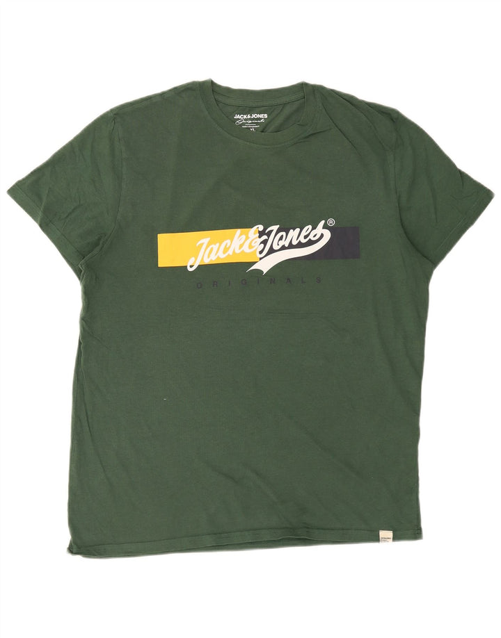 Maglietta grafica da uomo Jack & Jones Top XL Verde