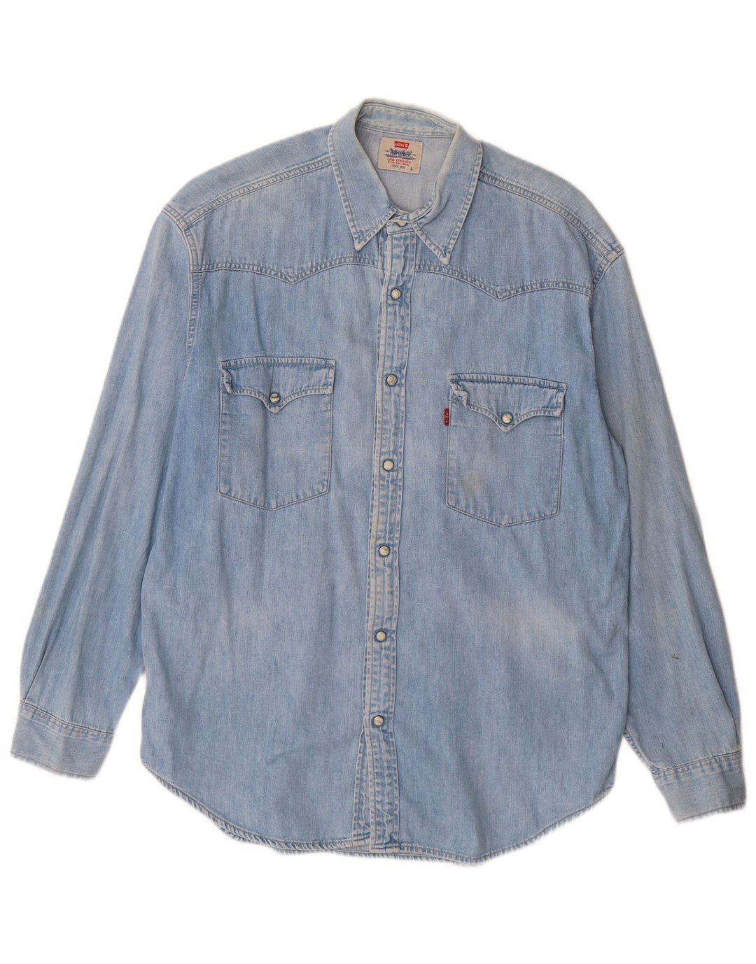Camicia di jeans da uomo Levi's Large in cotone blu