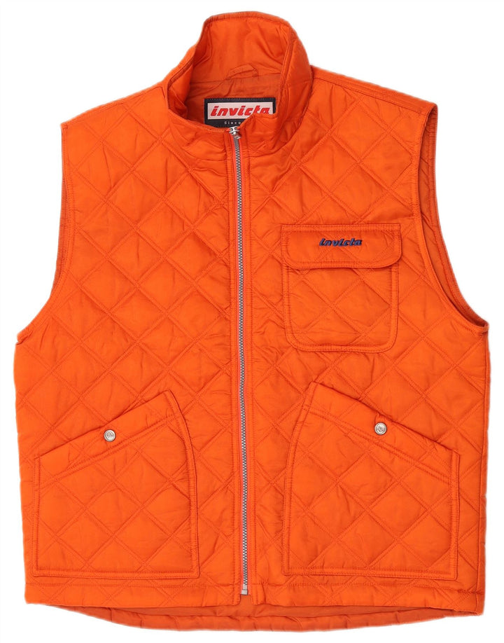 Gilet trapuntato da uomo Invicta UK 38 medio arancione in poliammide