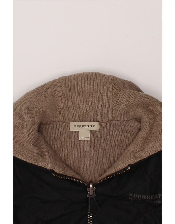 Giacca reversibile con cappuccio BURBERRY per ragazzi 4-5 anni in poliestere nero