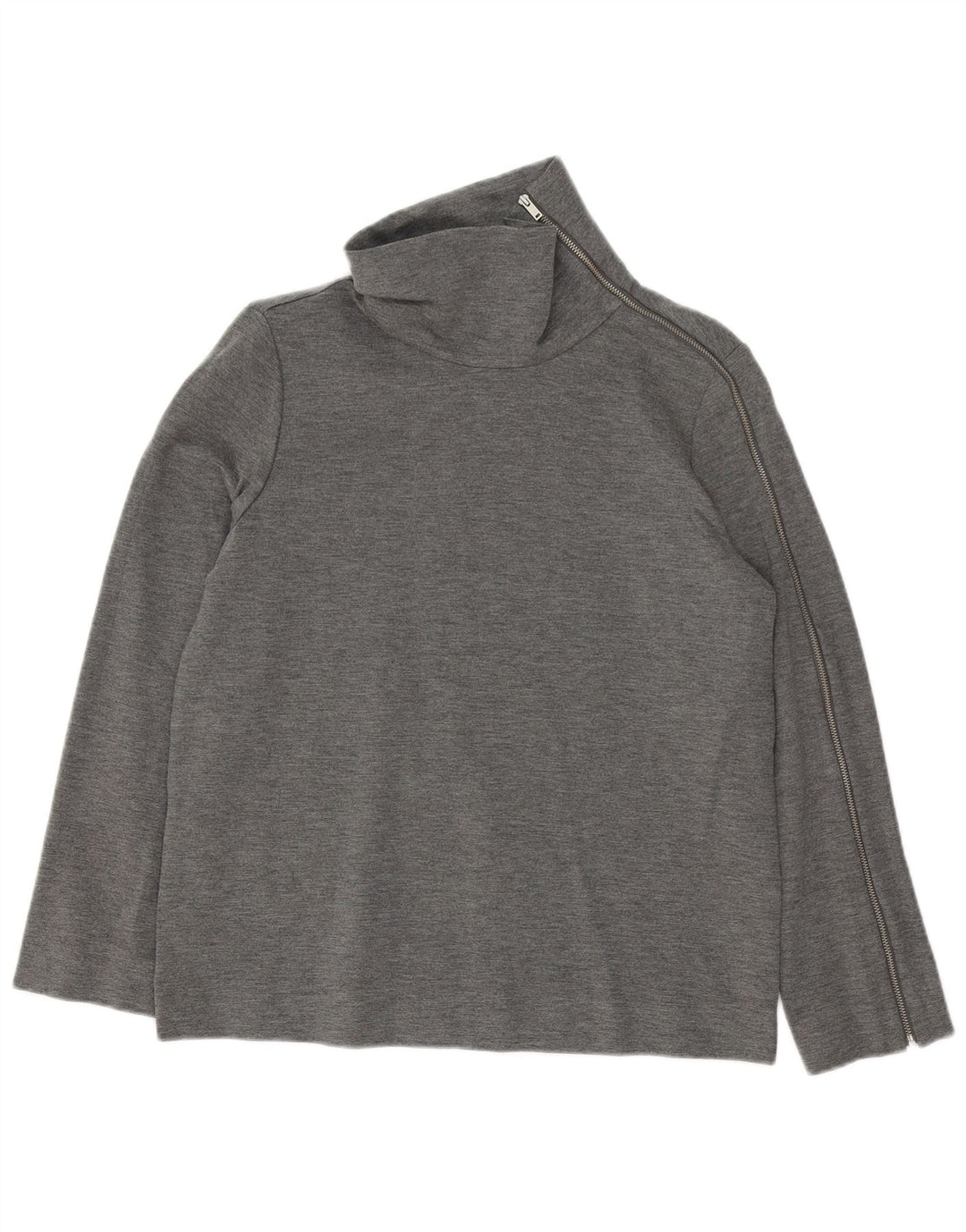 Cos Top oversize da donna a maniche lunghe EU 36 piccolo in viscosa grigia