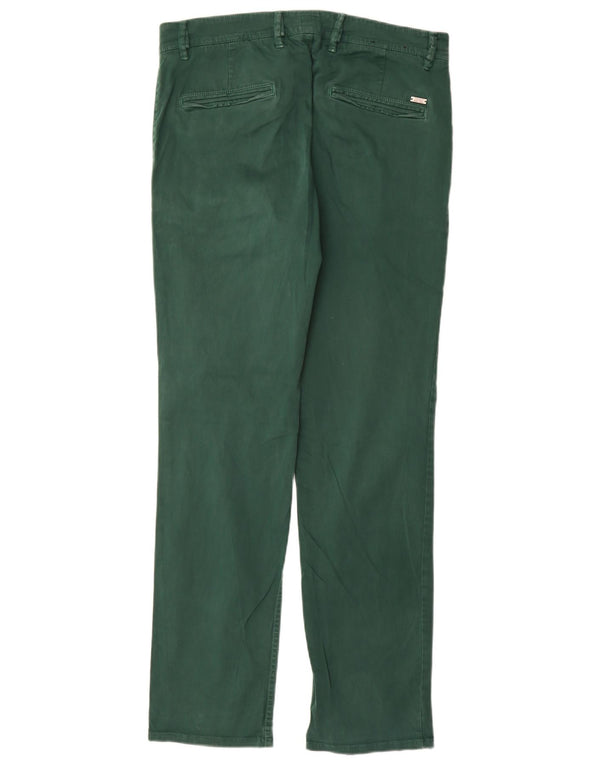 Pantaloni chino Hugo Boss da uomo dritti vestibilità regolare W32 L32 cotone verde