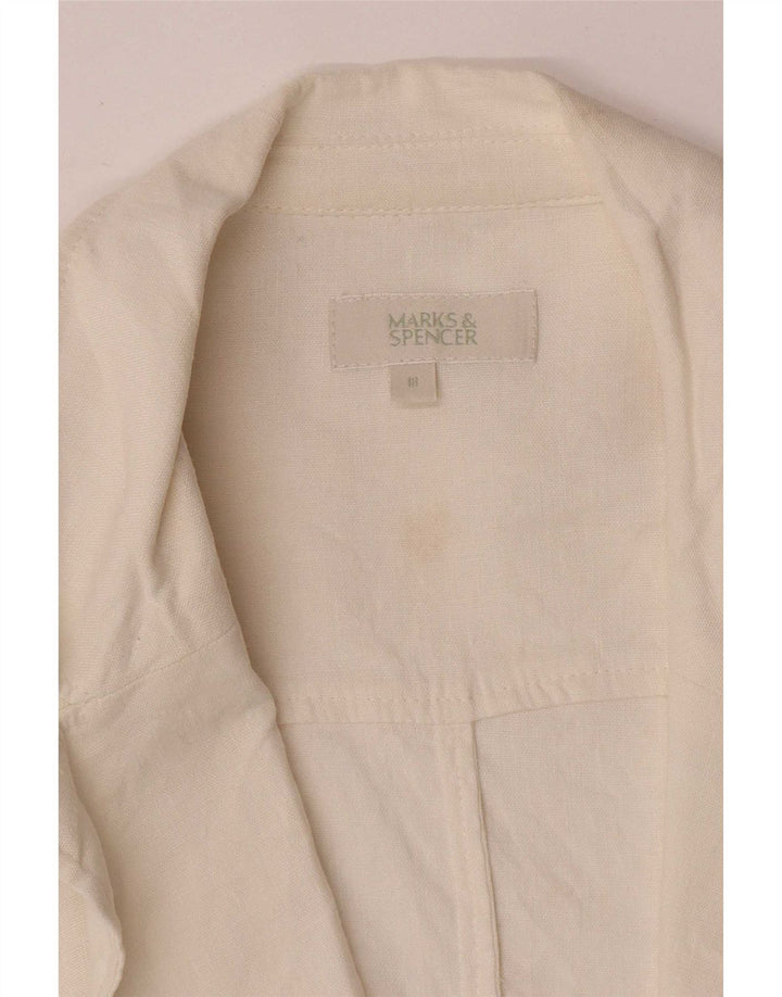 Giacca blazer a 1 bottone Marks & Spencer da donna UK 18 XL bianca