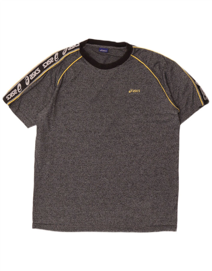 T-shirt grafica ASICS da uomo Top grigio medio color block