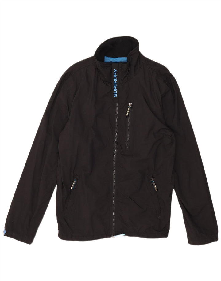 Giacca antipioggia da uomo Superdry The Windhiker UK 44 2XL nylon nero