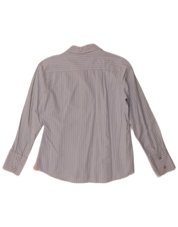 Crew Clothing Camicia da donna UK 14 Cotone a righe grandi blu