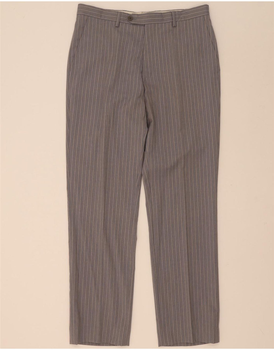 Abito da Uomo Ferre 3 Bottoni 2 Pezzi IT 50 Large W34 L33 Viscosa a Righe Grigie