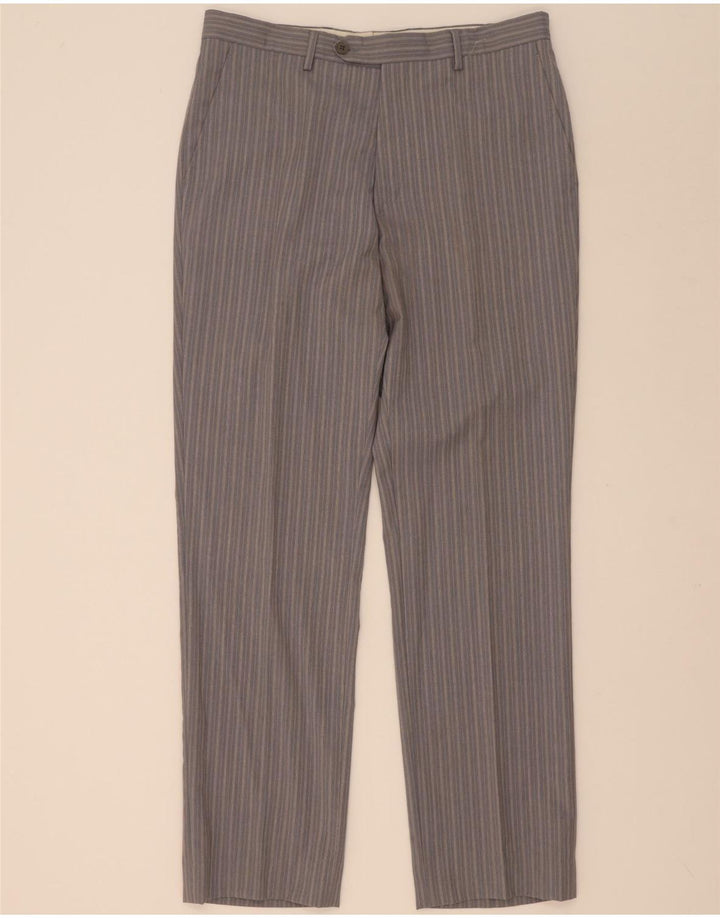 Abito da Uomo Ferre 3 Bottoni 2 Pezzi IT 50 Large W34 L33 Viscosa a Righe Grigie