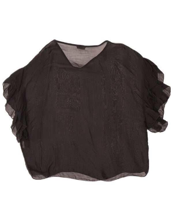Camicetta oversize trasparente da donna King Kong Top UK 10 piccola seta nera