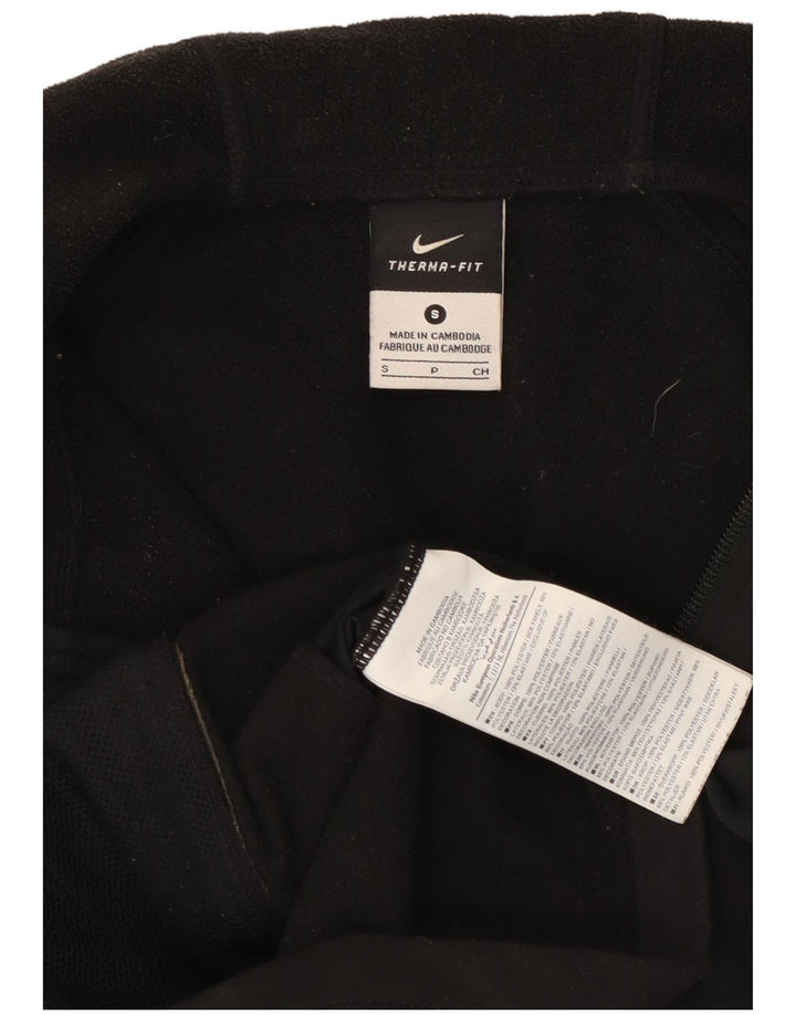 Maglione con cappuccio e zip da donna Nike UK 10 piccolo poliestere nero