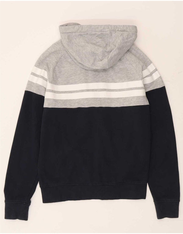 Maglione con cappuccio e zip grafica da uomo Ellesse piccolo in cotone color block blu navy