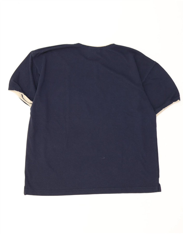 PUMA Womens Oversized T-Shirt Top UK 10 Small Navy Blue Cotton Vintage Puma and Second-Hand Puma from Messina Hembry 