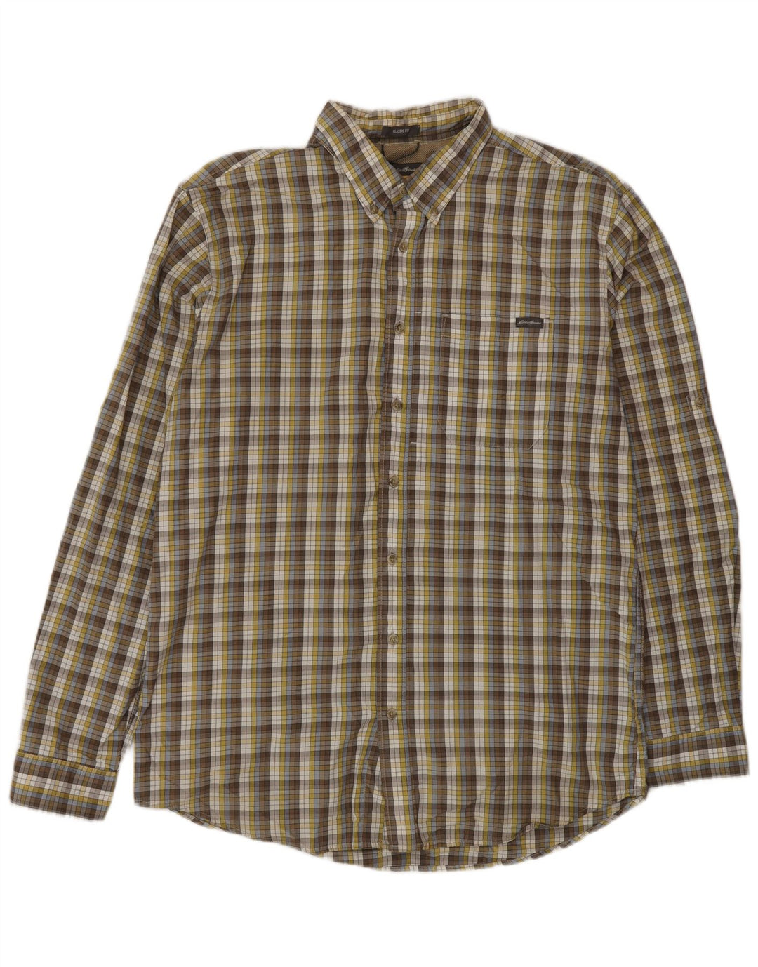 Eddie Bauer Camicia da uomo in flanella dal taglio classico, grande, multicolore