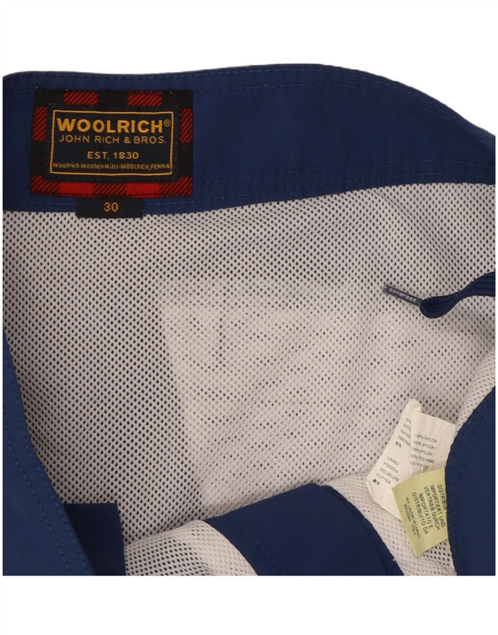 Pantaloncini da bagno grafici da uomo Woolrich nylon medio blu navy