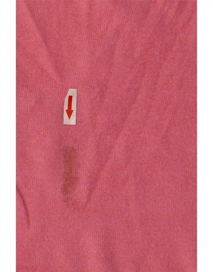 Maglione da donna con scollo a V Marks & Spencer UK 14 Acrilico rosa medio