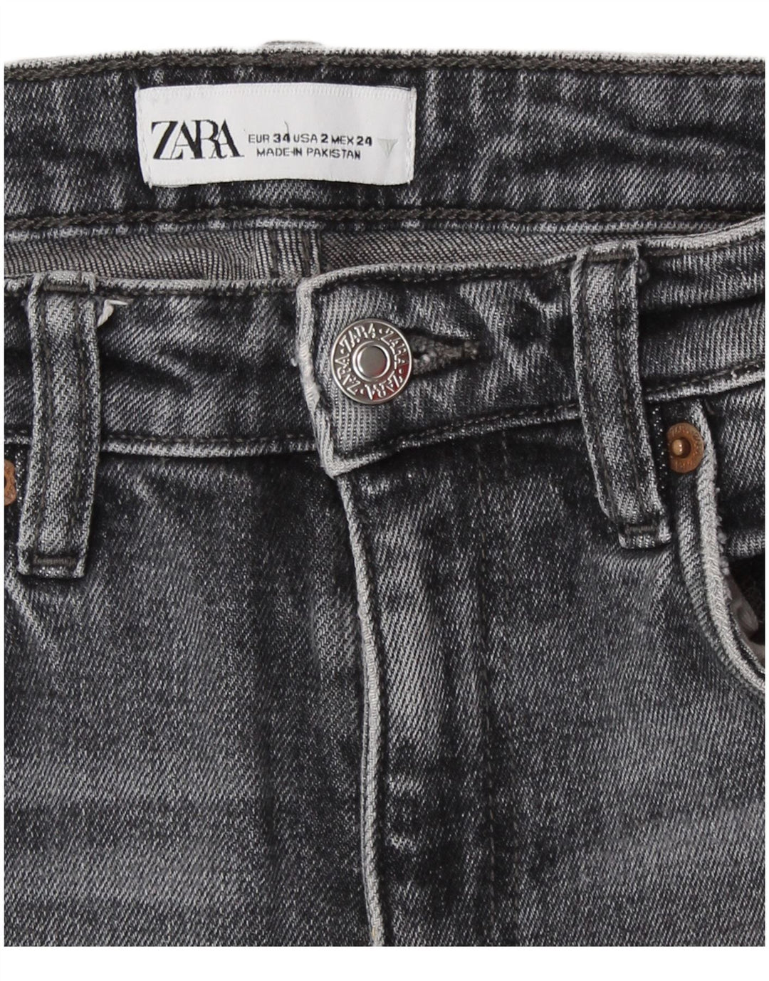 Jeans Bootcut da donna Zara EU 34 2XS W24 L26 Grigio