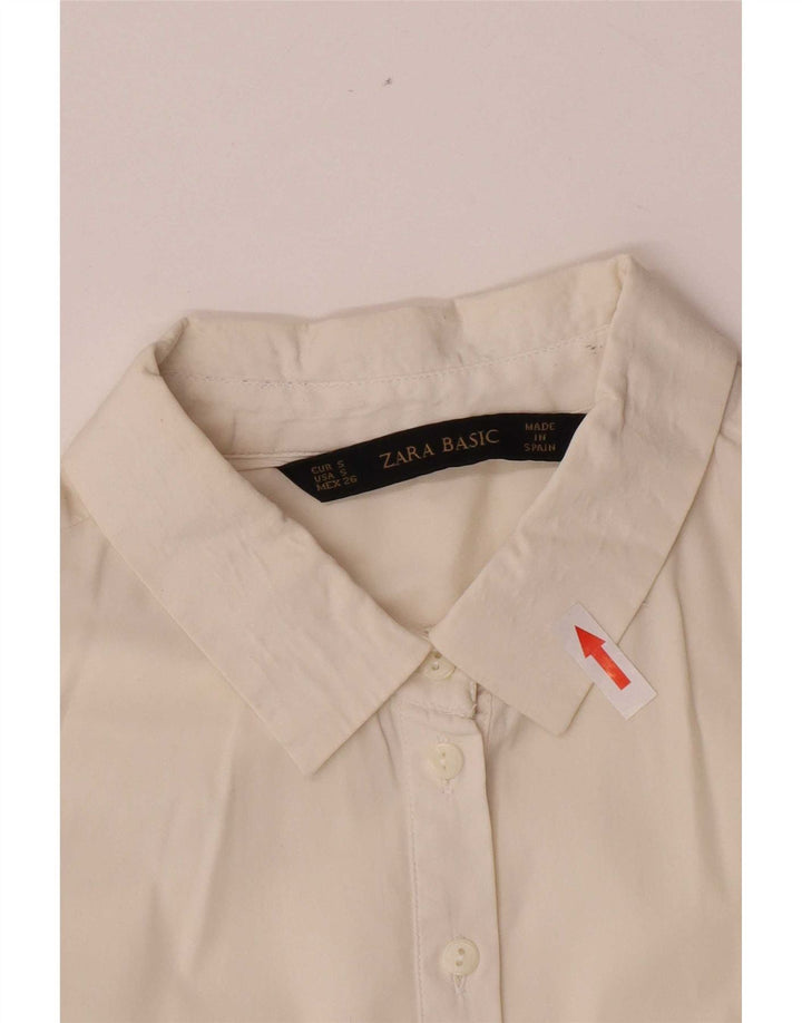 Maglia pullover con maniche a 3/4 da donna Zara UK 10 piccola bianca