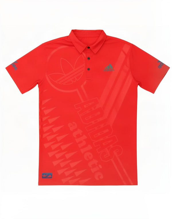 Polo grafica da uomo Adidas XL rossa
