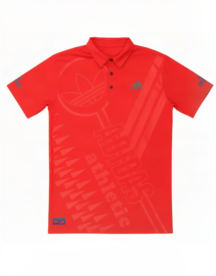 Polo grafica da uomo Adidas XL rossa