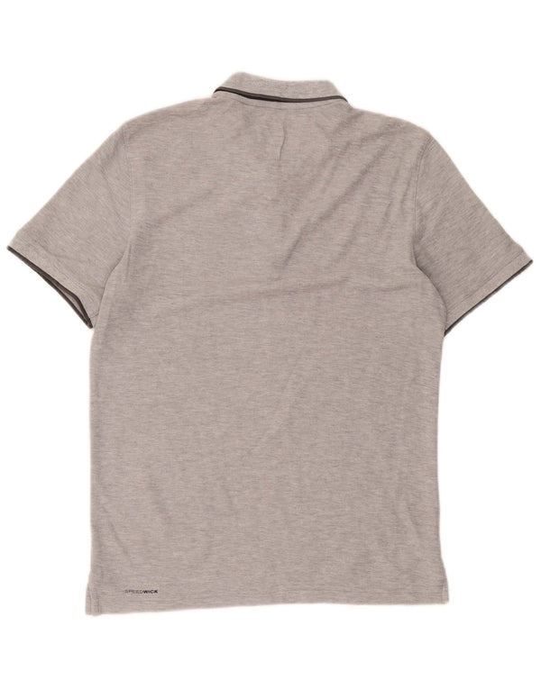 Polo Reebok da uomo grigio medio chiazzato