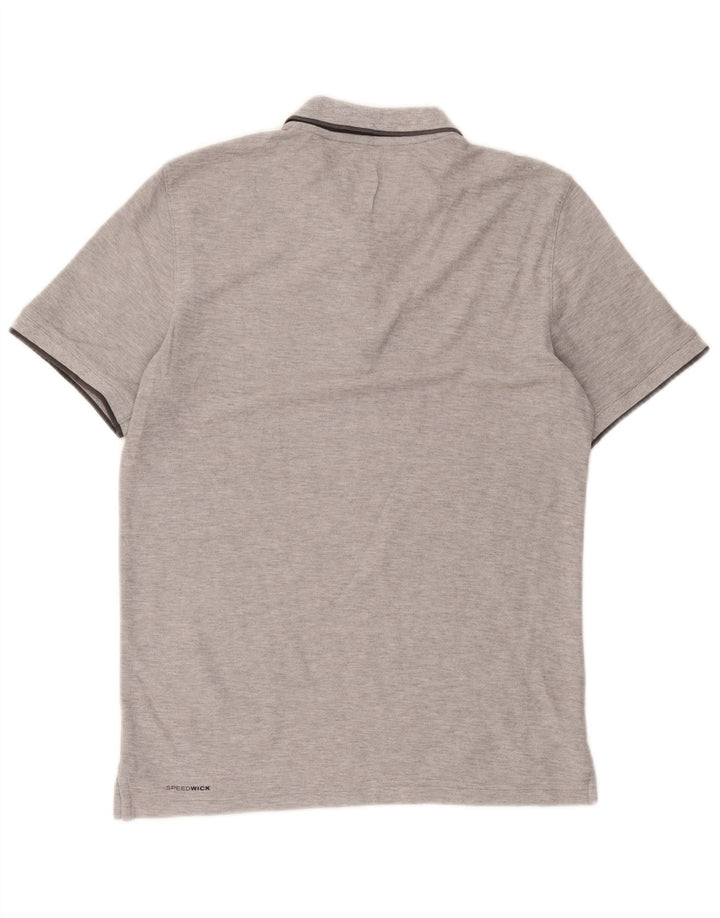 Polo Reebok da uomo grigio medio chiazzato