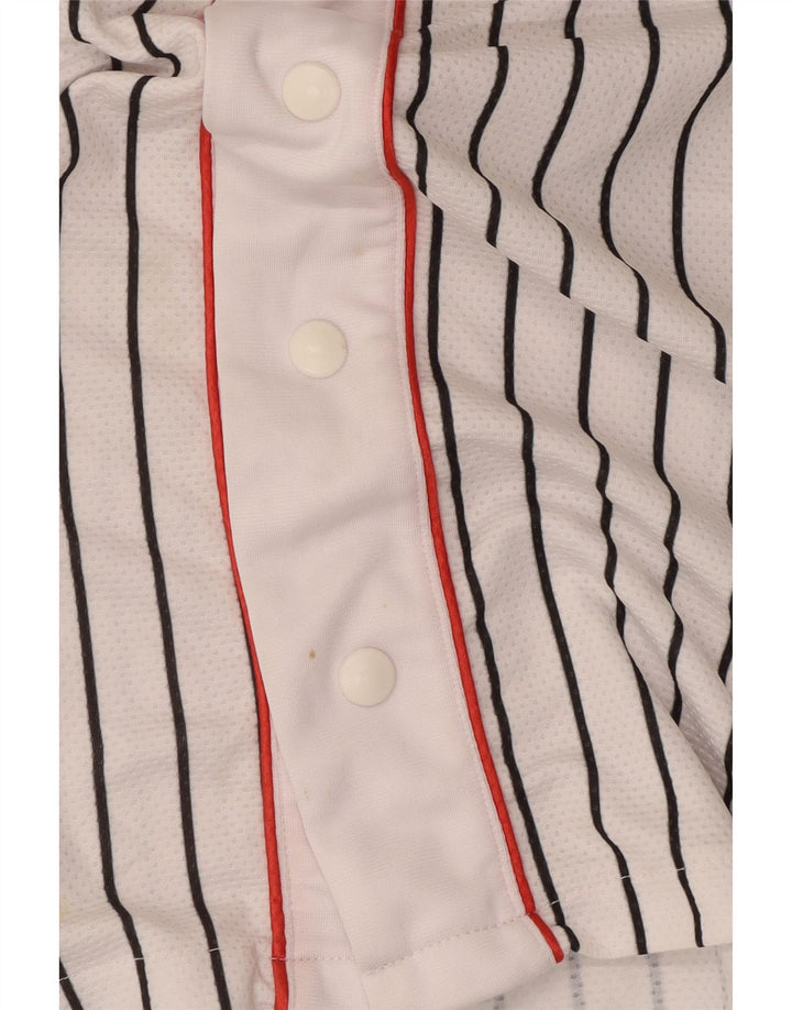 Maglia grafica da uomo Starter Top in poliestere a righe bianche piccole